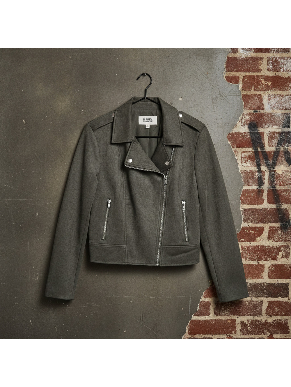 BB Dakota Steve Madden Faux Suede Moto Jacket - Women Size L